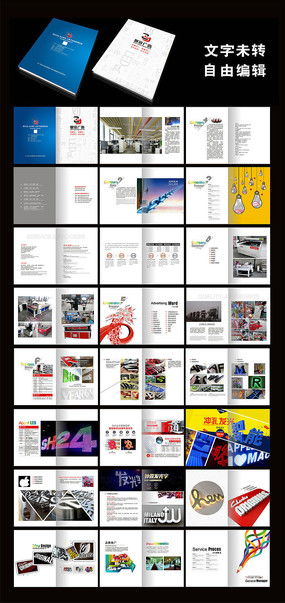 广告公司宣传册模版 高效商务代理服务的设计灵感